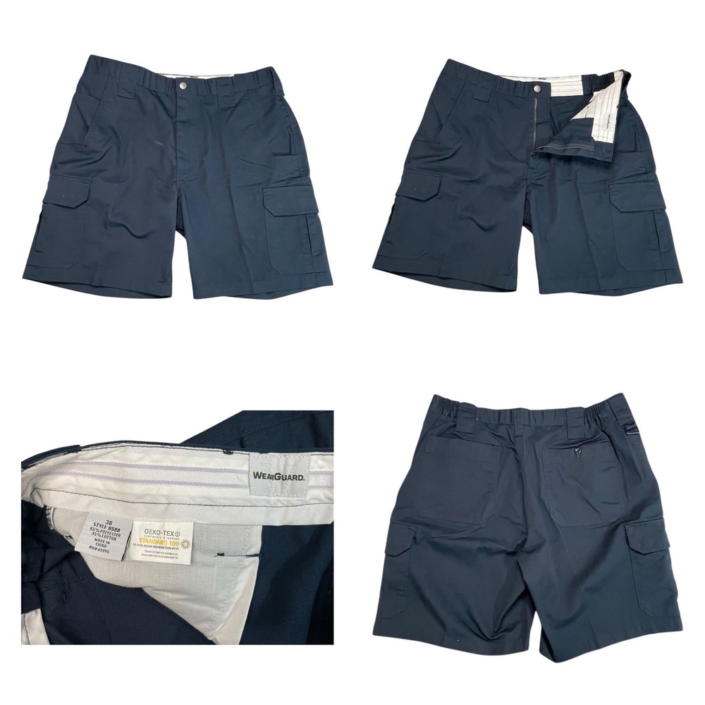 WEARGUARD Tactical Mens Size 36 Navy Blue Polyester Blend Cargo Shorts 2 Pairs